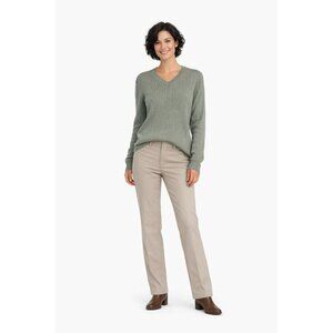 2/$30 J. Crew Green Small Ribbed Cotton V-Neck Sweater Womens
